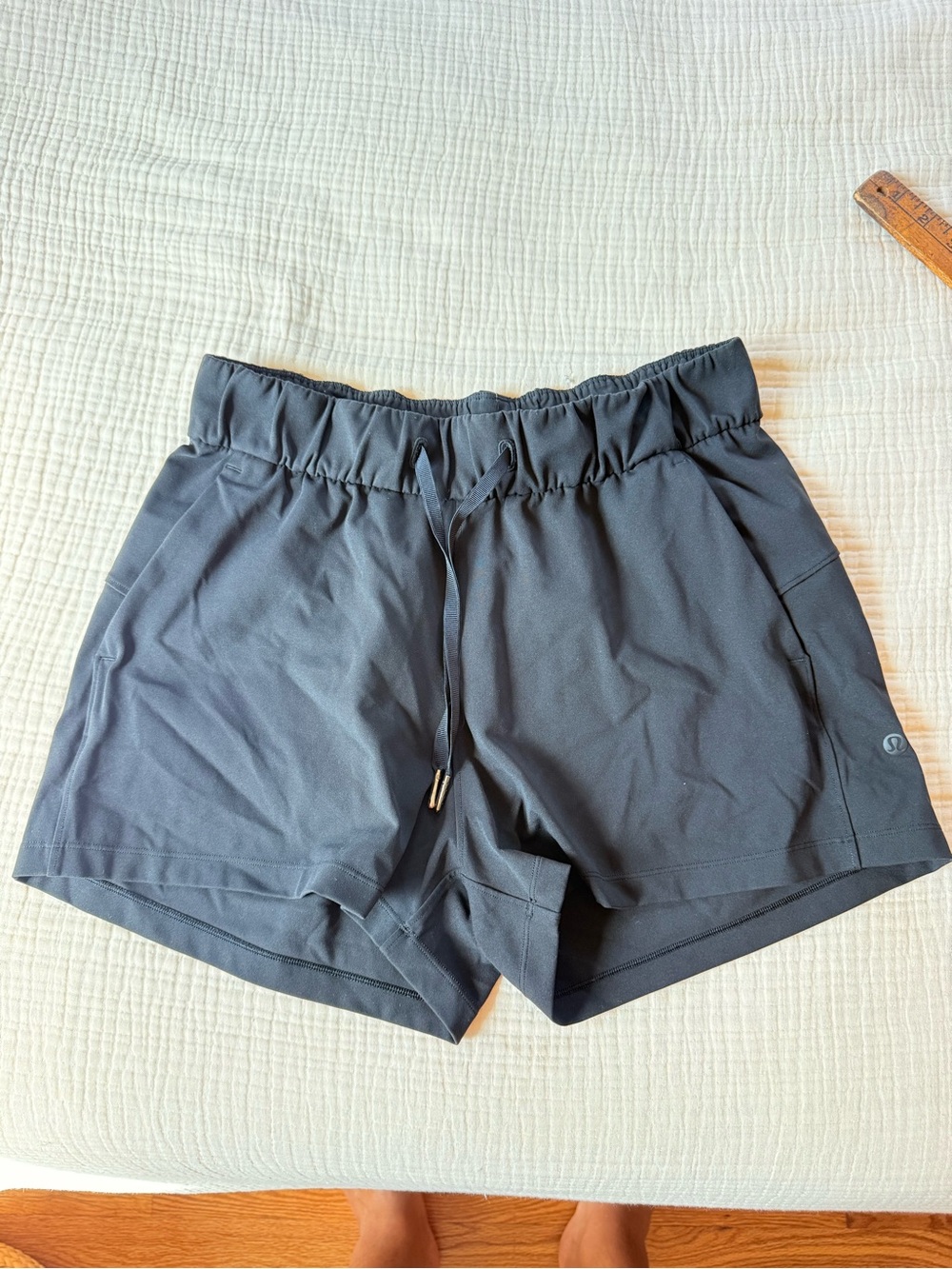 lululemon athletica Women's Charcoal Athletic Shorts with Drawstring